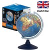 Exerz 21cm Illuminated Globe - Physical Map Daytime/Constellation Stars with