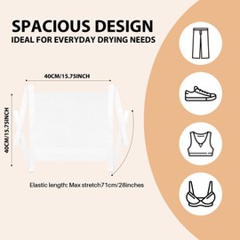 Shoe Dryer Bag: Laundry Bags Mesh Wash Bags - Laundry Shoe Bag For Washer And Dryer - Sneaker Dryer Bag - Dryer Door Shoe Net With Elastic Straps 15.7" X 15.7" (Cream 1 Pack)