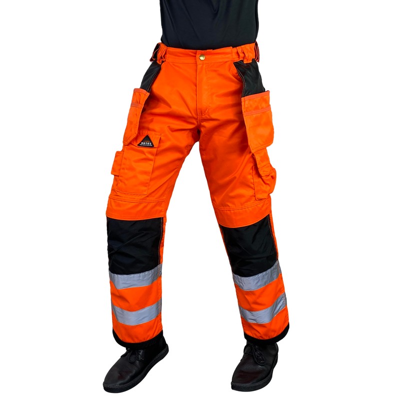 Notus Men's Work Safety Pants High Visibility Cordura Knee Reinforced
