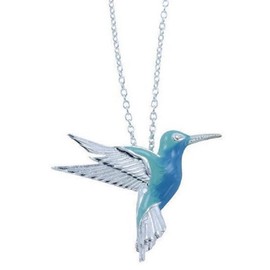 CUSIOALQQ Sterling Silver Hummingbird Pendant Necklace for Women, Cute Animal Bird Totem Freedom Retro Style Necklace Clavicle Chain Charming Temperament Statement Necklace Gift for Her