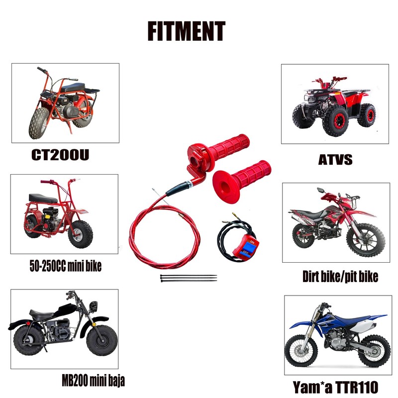 7/8 22mm Twist Throttle Accelerator Handle Grips for Pit Bike