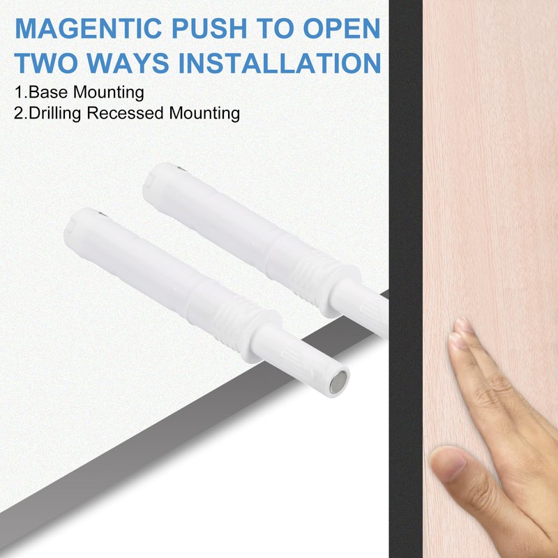 sourcing map 4 Pcs Magnetic Push Latches for Cabinet Door,