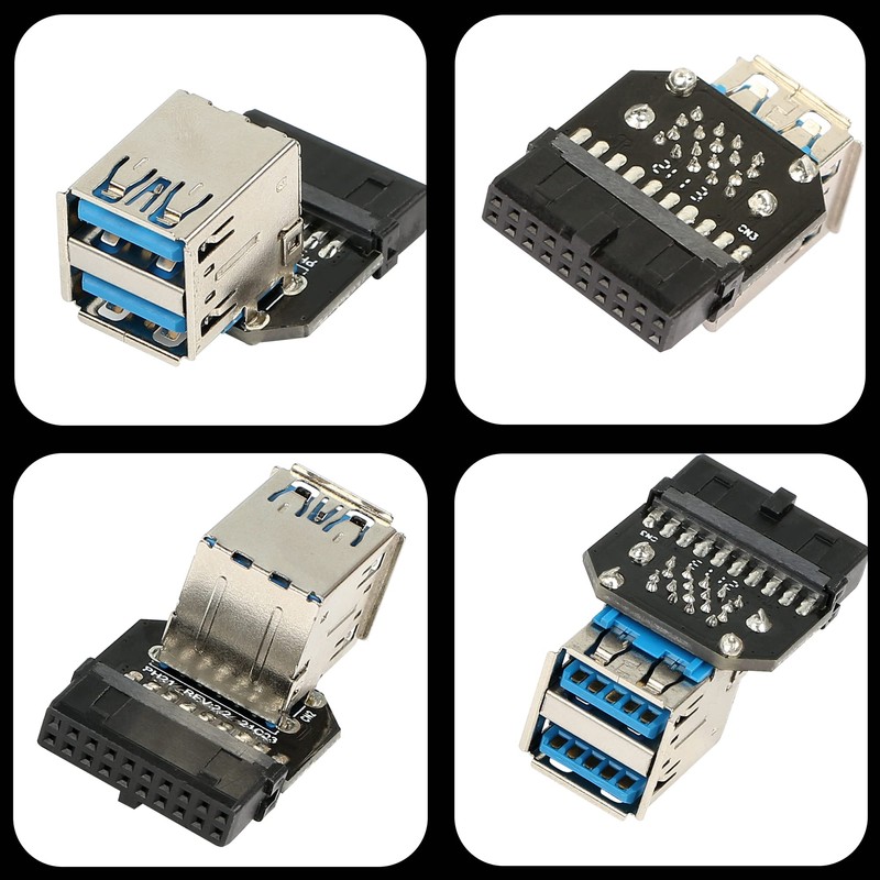 CERRXIAN 2 x 19 Pin to Dual USB 3.0 A