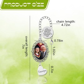 Grandpa Memorial Tassel for Graduation 2025 Grad Tassel Photo Charm for Grad Cap Decorations for Graduation Nursing Graduates Loss of Papa Grandpa Memorial Picture Frame for Grandson Granddaughter