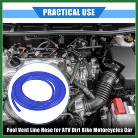 Motoforti Fuel Vent Line Hose, 0.2"x197" 5mm x 5m Gas Line Petrol Hose Tube Universal for ATV Dirt Bike Go Kart Durable Polyurethane Blue Long-lasting