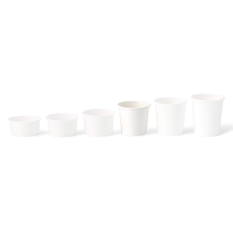 BIOZOYG 50 x Cardboard Ice Cream Cups, 250 ml, Brown,