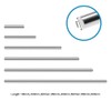 iYueMps 8mm 100-600mm Case Hardened Coated Steel for Linear Motion