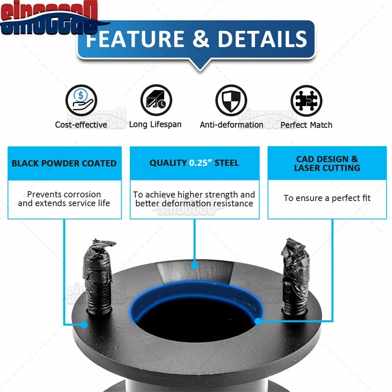SI 3'' Front & 3" Rear Leveling Spacers Lift Kit