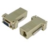 Jienk 4Pcs VGA Extender Over Ethernet Adapter, VGA Male/Female 15Pin
