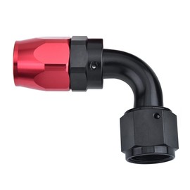 EVIL ENERGY 6AN Hose End Fitting 90 Degree Swivel for CPE Braided Hose Black&Red