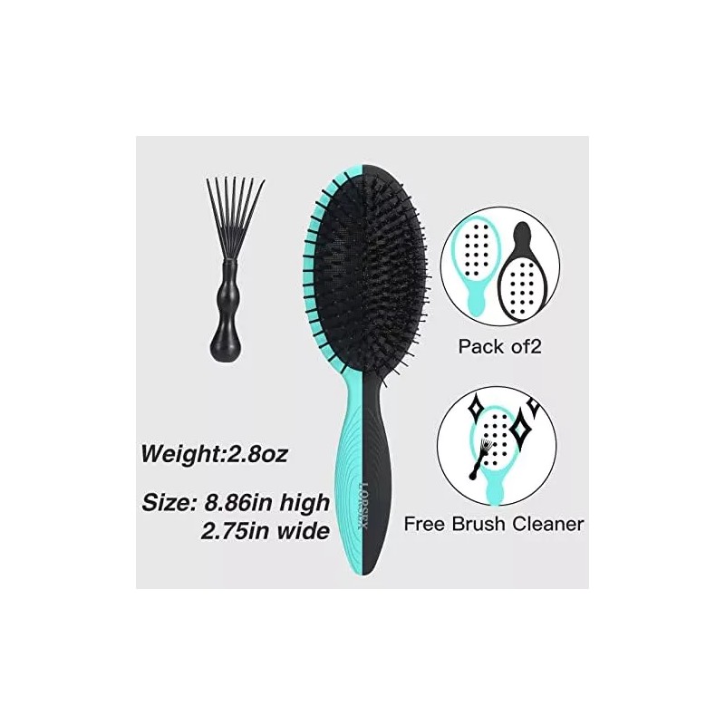Lorsex Cepillo Desenredante Para Cabello Rizado, Lorsex 2 Cepillos