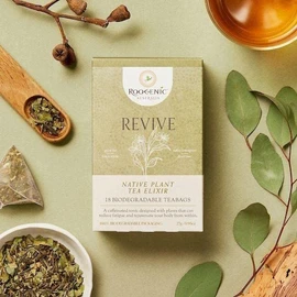 Roogenic Revive Tea Bags in Box, 18 Biodegradable Tea Bags