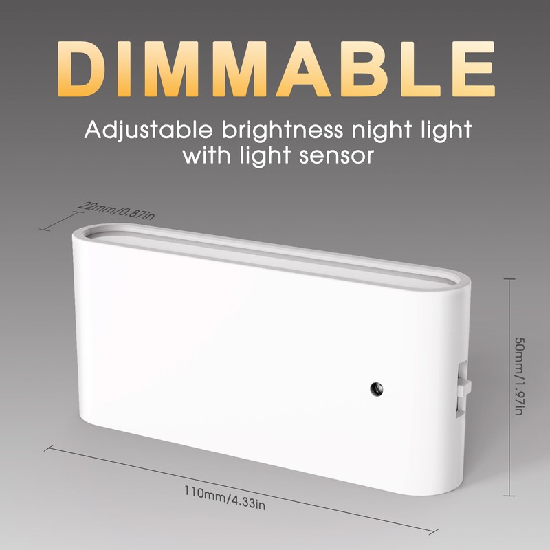 Briignite Night Lights Plug into Wall, 2 Pack, LED Night