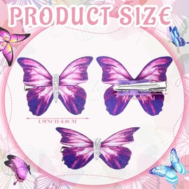 Boao - 18 pinzas de mariposa para el cabello para adolescentes y mujeres, multicolor, brillantes | 90s Y2K Style, Glitter Barrettes for Teens Women, H