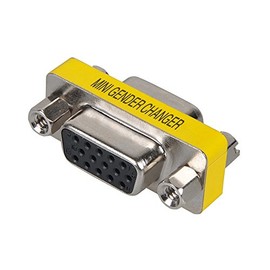 axGear VGA SVGA 15 Pin Female to Female F/F Mini Gender Changer Adapter Connector