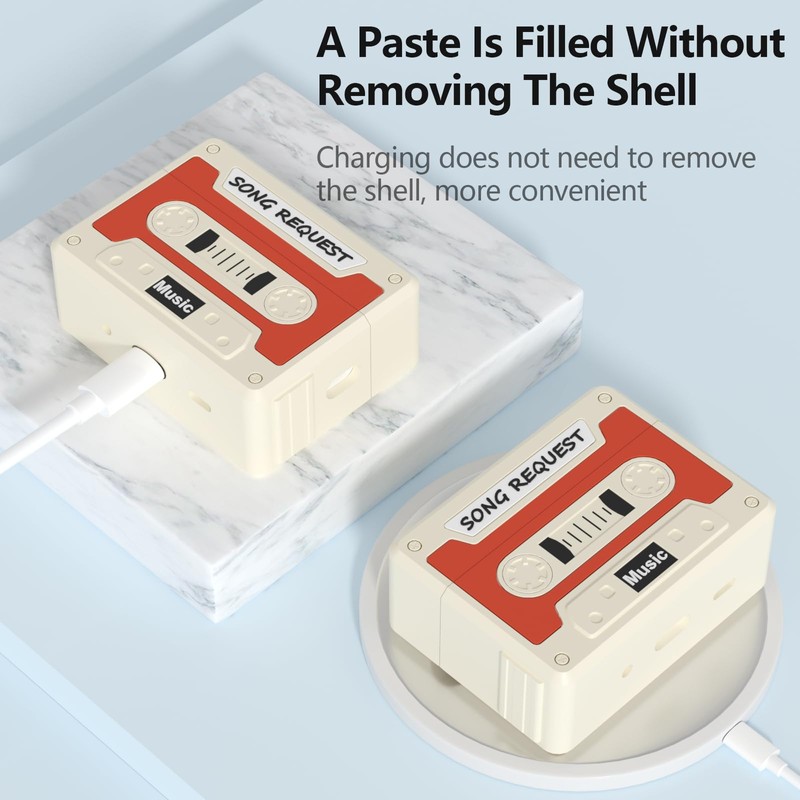 Cute Case for AirPods Pro 2nd/1st Generation Earbuds(2023/2022/2019) with Keychain,