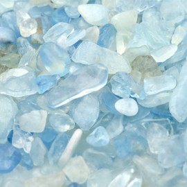 Gold Stone Aquamarine Beryl Ruffled Stone, 3.5 oz (100 g), Natural Stone, Power Stone, March Birthstone