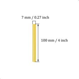 30 Pack Mini Size Hot Glue Sticks, Hot Glue Gun Bulk Sticks,Length 100mm / 4", Diameter 7mm / 0.27"/ 0.28 Inch for Kids and Adults DIY Craft, Repairing, Decoration,Yellow 0.7cm x 10cm