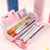 NBX Pencil Cases Multifunctional Standing Quicksand Pencil Case Organizer Double