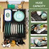 DINEST 1 Tier Dish Drying Rack with Drainboard – Rust