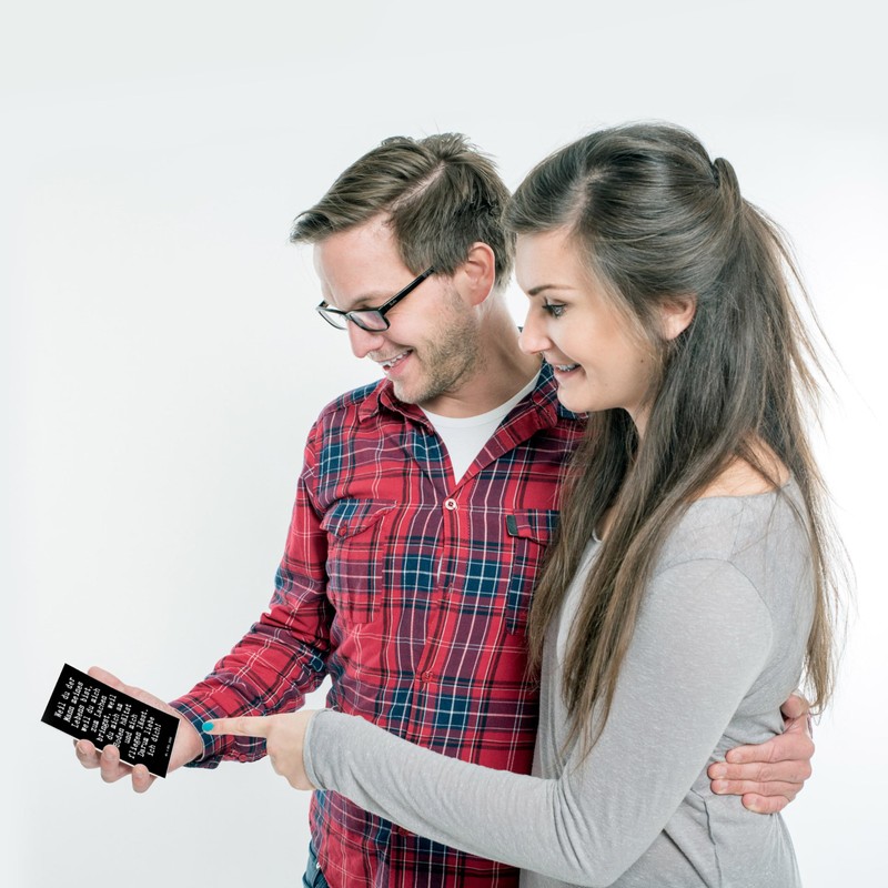 Mr. & Mrs. Panda Postcard "Weil du der Mann..." Gift,