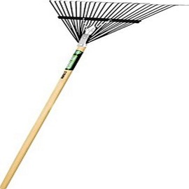 Truper 30452 Tru Tough 48-Inch Steel Leaf Rake, 22-Inch Head, Wood Handle