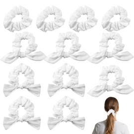 12 Stück Batik Weiße Scrunchies Haargummi für Batik,Batik Set Kinder DIY Baumwollschleife,Tie dye, Haargummis, Stirnbänder, von Partyaktivitäten Haarschmuck für Mädchen und Damen