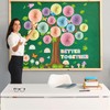 Pastel Classroom Tree Bulletin Board Set with 3D Paper Fans