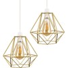 LEDSone Modern Geometric Easy Fit Gold Diamond Pendant Ceiling Light