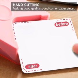 Corner Rounder Punch,4mm Portable Round Corner Trimmer Cutter,Corner Rounder Pun/ch Corner Punch Cutter,Professional Paper Round Corner,for Card Photo DIY Projects Postcard Scrapbook (Pink)