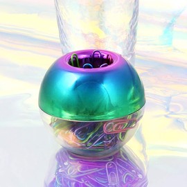 Acrylic Sticky Note Pad Holder Memo Holder for Desk 100Pcs 1.1" 28 mm Colorful Paper Clips in Magnetic Dispenser Desk Organizer Stationery Set School Home Office Supplies for Women, Rainbow