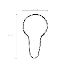 Healifty 20pcs 20pcs Curtain Ring with Clips Stainless Steel Curtain Clips Open Curtain Rings Curtain Clip for Curtain Shower Curtain Curtain Hooks (Silver)