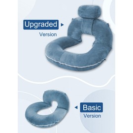 INSEN Reading Pillow, Back Pillow for Sitting in Bed for Reading, Nurse & Relax, Reading Pillow for Adults, Moms & Kids, Sit Up Pillow for Bed