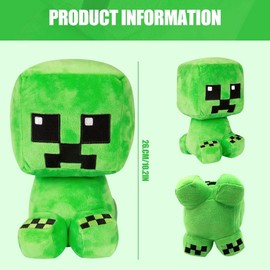SKIKHN Creeper Plush, Characters Doll on the Theme of Game, Plush Toy Figures, Soft Toy, Creeper Plush Toy, Game Plush, for Themed Party, Home Decoration, Suitable and Gift