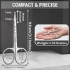 ZIZZLON Cuticle Scissors Extra Fine Curved Stainless Steel Eyebrow Scissors,