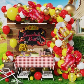 GIHOO Crawfish Boil Party Supplies 145pcs Crawfish Balloon Arch Garland Kit with Inflatable Crawfish Beer Mylar Balloons for Crawfish Boil Birthday Party Decoration
