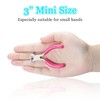 SPEEDWOX Mini End Nipper, 3" End Cutting Pliers with Pink