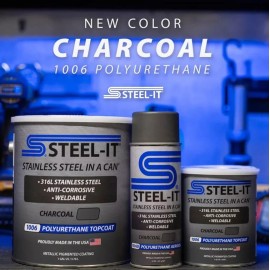 STEEL-IT 1006B Polyurethane Protective Spray 14oz Can - Charcoal - 3 Pack