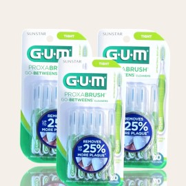 Sunstar Gum Tight proxabrush Go Between Cleaners 10 Count - 3 Pack