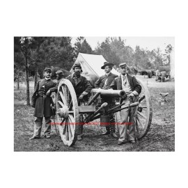 Horse Artillery PHOTO Battery A 2nd US Artillery Cannon Officers Civil War Union