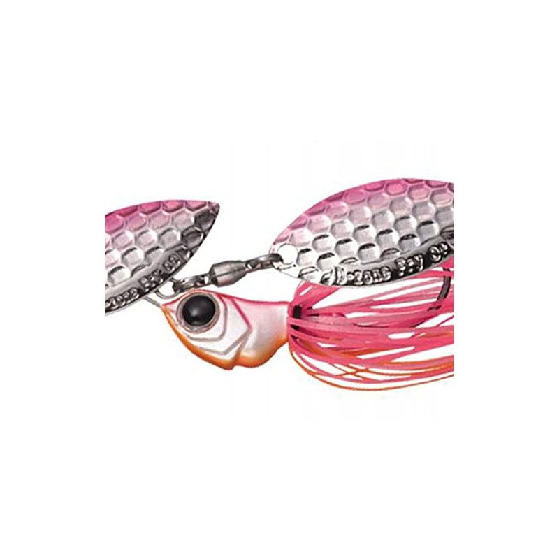 Evergreen Spinnerbait D-Zone Fly Double Willow Leaf 1/4oz Hot Pink