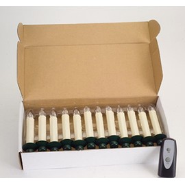 LED Clip On Faux Drip Taper Candles w/Remote