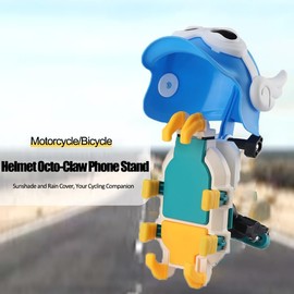 KOCT Motorcycle Helmet Octo-Claw Phone Stand Bicycle Bike Phone Mount Cell Phone Holder Installation of Handlebar (KOCT3443-B)