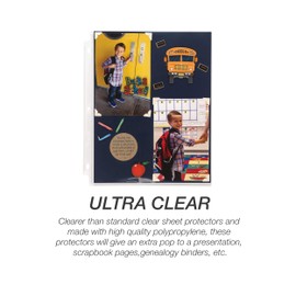 Samsill Sheet Protectors, Acid Free & Archival Safe, 8.5 x 11 Inches, Top Load (Ultra Clear, Premium Weight 250 Pack)