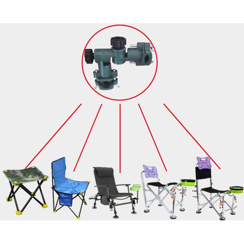 FireAngels Fishing Rod Holder Chair Stand Bracket Lures Dish/Flashlight Holder