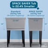 Grey Space Saver Utility Sink by JS Jackson Supplies, Freestanding