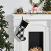 VHC Brands Annie Black Check Stocking 12x20