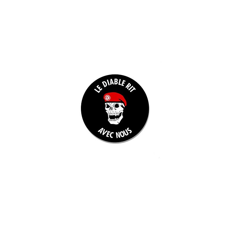 Sticker Le Diable Rit Avec Nous Foreign Legion Skull Legion