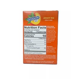 Snapple Diet Snapple Peach Tea Lot of 6 Boxes SINGLES ON THE GO Drink Mix Packets