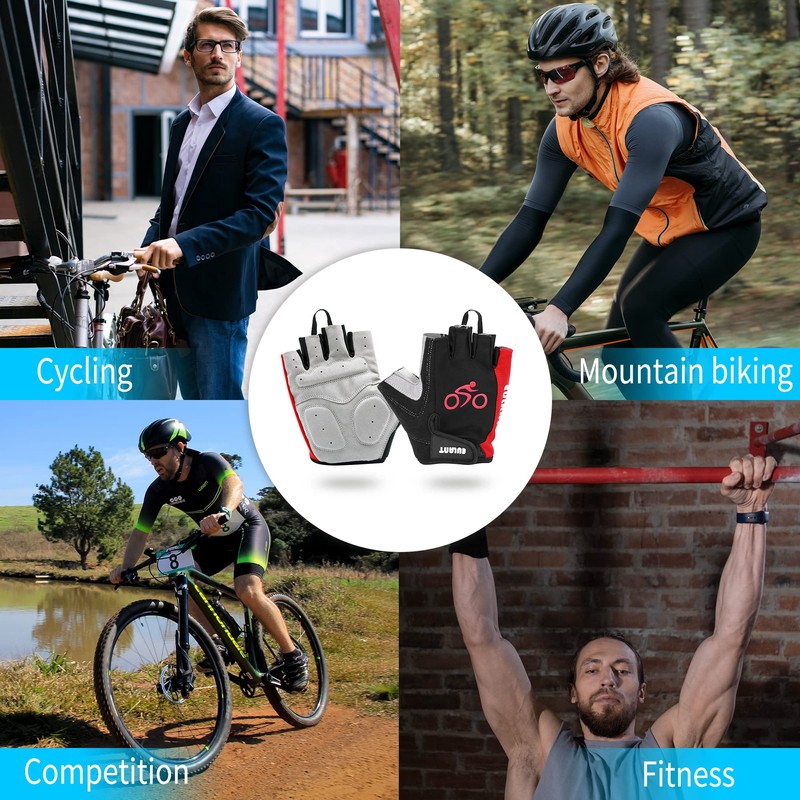 EULANT Cycling Gloves Fingerless Padded Gloves Half Finger Cycling Gloves
